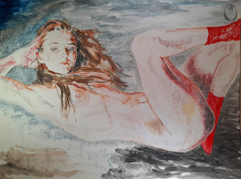 oil on paper - olio su carta di Piro